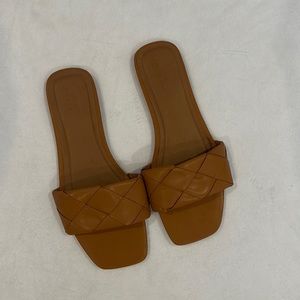 Tan woven sandals